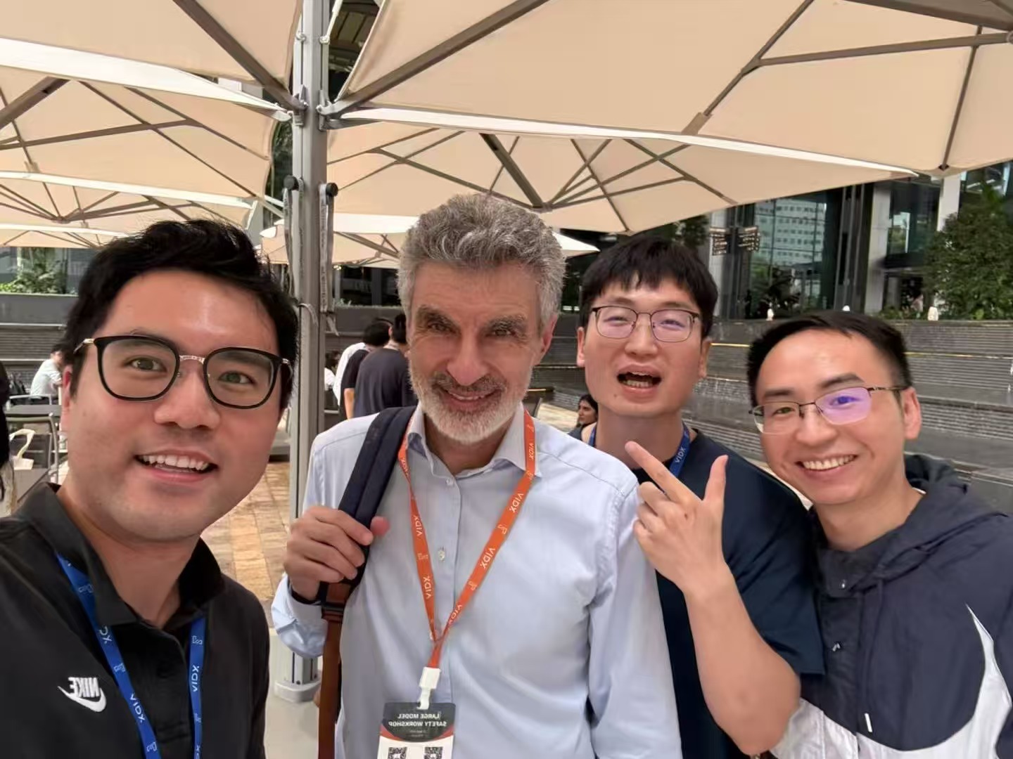 Group selfie at the Large Model Safety Workshop